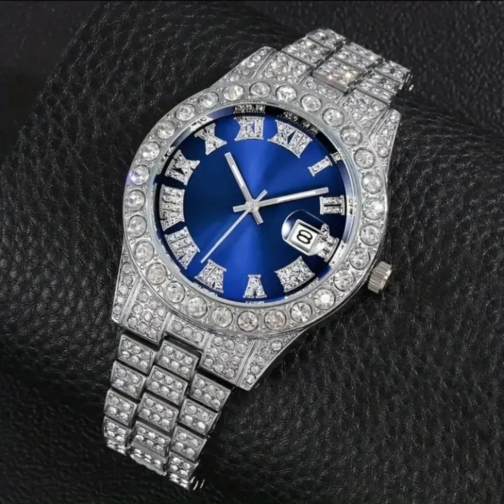 Diamond cuban link watch